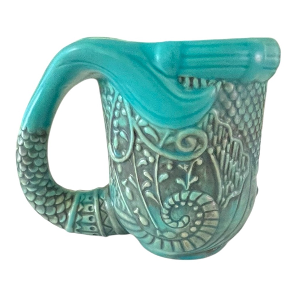 RARE Disney Parks Little Mermaid Mug Princess Ariel Sculpted 3D Tail 16 oz Cup